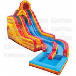 fire n ice with pool med 1708398254 20' Fire N Ice Wet Slide