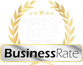 Kidzone Party Rentals Award Winner 2026 Business Rate Seal powered by Google Reviews