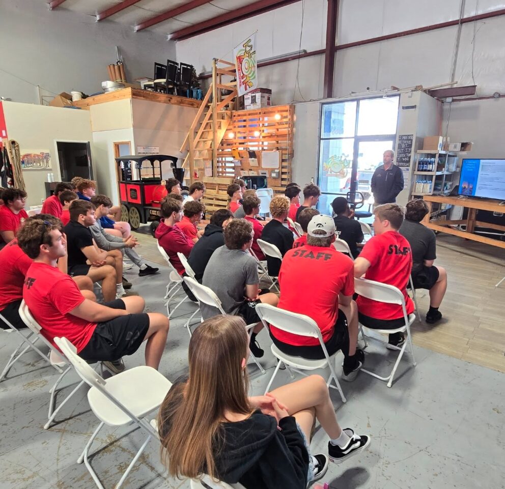 KidZone team training session inside the warehouse